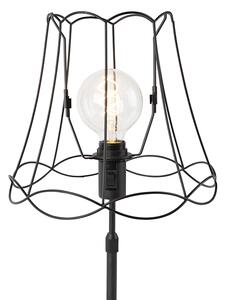 Lampa stołowa regulowana czarna klosz Granny Frame 30cm - Parte Oswietlenie wewnetrzne