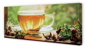 Obraz na płótnie Gorąca herbata zioła