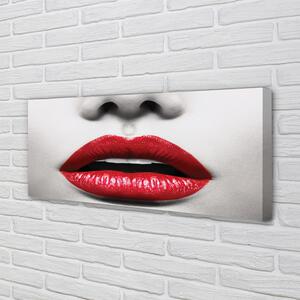 Obraz na płótnie Czerwone usta nos kobieta