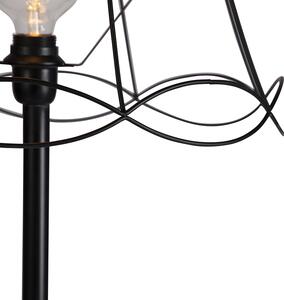 Lampa podłogowa czarna klosz Granny Frame czarny 45cm - Simplo Oswietlenie wewnetrzne