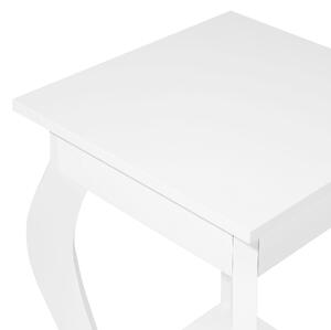 Elegancki stolik kawowy pomocniczy kwadratowy ozdobny biały Avon Beliani