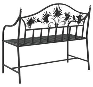 Ławka ogrodowa czarny 104 x 52,5 x 89 cm stal