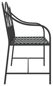 Ławka ogrodowa czarny 104 x 52,5 x 89 cm stal