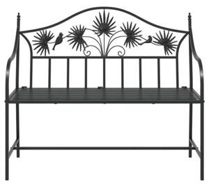 Ławka ogrodowa czarny 104 x 52,5 x 89 cm stal
