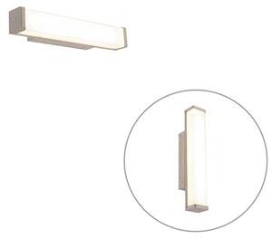 Kinkiet / Lampa scienna łazienkowy stalowy 32 cm z diodą LED IP44 - Cascada Oswietlenie wewnetrzne