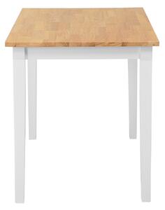 Zestaw mebli do jadalni 4-osobowy stół krzesła jasne drewno z białym Houston Beliani