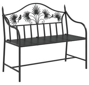 Ławka ogrodowa czarny 104 x 52,5 x 89 cm stal
