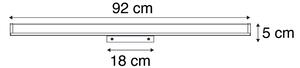 Nowoczesny Kinkiet / Lampa scienna łazienkowy czarny 92 cm IP44 - Cascada Oswietlenie wewnetrzne