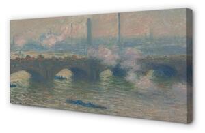 Obraz na płótnie Most w Waterloo pochmurny dzień - Claude Monet