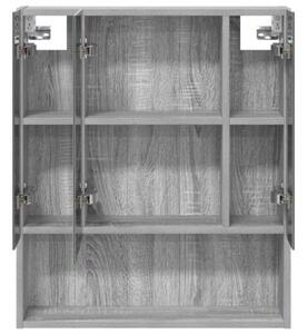 Szafka z lustrem do łazienki szary sonoma 60 x 14.5 x 70 cm