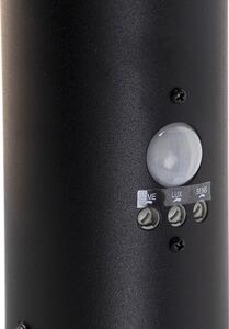 Zewnetrzna Kinkiet / Lampa scienna zewnętrzny czarny czujnik ruchu/zmierzchu IP44 LED - Roxy Oswietlenie zewnetrzne