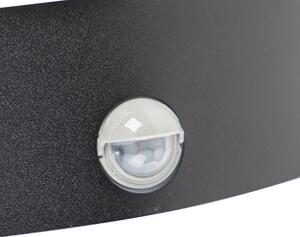 Zewnetrzna Kinkiet / Lampa scienna zewnętrzny czarny IP44 z czujnikiem ruchu - Miro Oswietlenie zewnetrzne