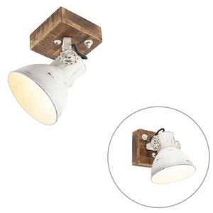 Przemysłowy Reflektorek / Spot / Spotow biały drewno 18 cm - Mangoes Oswietlenie wewnetrzne