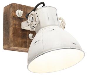 Przemysłowy Reflektorek / Spot / Spotow biały drewno 18 cm - Mangoes Oswietlenie wewnetrzne