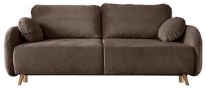 Sofa SOFT BRĄZOWA 3os z funkcją spania
