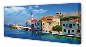 Obraz na płótnie Grecja Wybrzeże góry morze