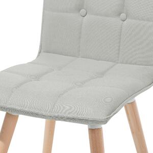 Zestaw 2 krzeseł do jadalni szary nowoczesny tapicerowany drewniane nogi Brooklyn Beliani