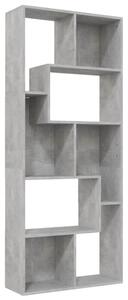 Regał na książki, betonowy szary, 67x24x161 cm
