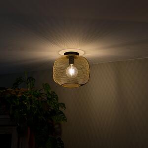Nowoczesny Plafon / Lampy sufitowe czarny ze złotym - Bliss Mesh Oswietlenie wewnetrzne