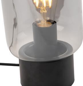 Designerska lampa stołowa czarna przydymione szkło - Bliss Cute Oswietlenie wewnetrzne