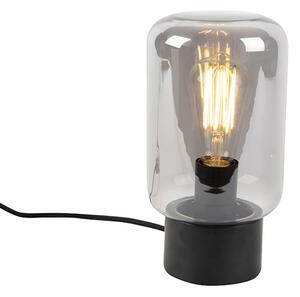 Designerska lampa stołowa czarna przydymione szkło - Bliss Cute Oswietlenie wewnetrzne