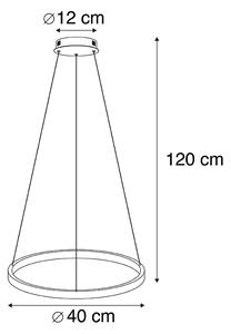 Nowoczesna lampa wisząca złota LED 40cm - Anella Oswietlenie wewnetrzne