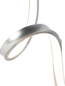 Designerska lampa stołowa srebrna LED ściemnialna - Krisscross Oswietlenie wewnetrzne