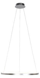Nowoczesna lampa wisząca srebrna LED 60cm - Anella Oswietlenie wewnetrzne