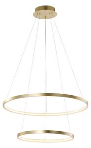Nowoczesna lampa wisząca złota LED - Anella Duo Oswietlenie wewnetrzne