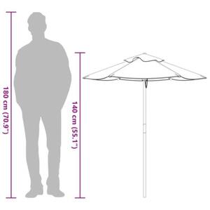 Parasol ogrodowy dla dzieci, na drewnianym słupku, Ø120x140 cm