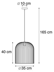 Designerska lampa wisząca czarna - Wire Knock Oswietlenie wewnetrzne