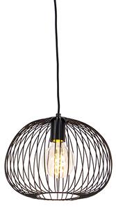 Designerska lampa wisząca czarna - Wire Dough Oswietlenie wewnetrzne