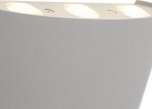 Zewnetrzna Designerski Kinkiet / Lampa scienna zewnętrzny srebrny 6- źródeł światła LED - Silly Oswietlenie zewnetrzne