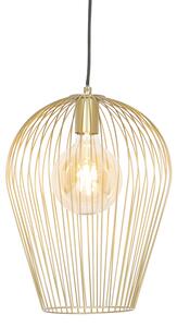 Designerska lampa wisząca złota - Wire Ario Oswietlenie wewnetrzne