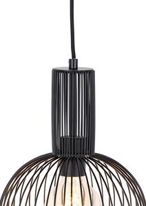 Designerska lampa wisząca czarna - Wire Whisk Oswietlenie wewnetrzne