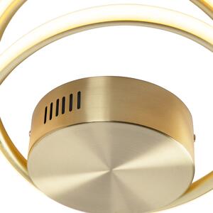 Designerska lampa sufitowa złota z 3-stopniową regulacją ściemniania LED - Rowan Oswietlenie wewnetrzne