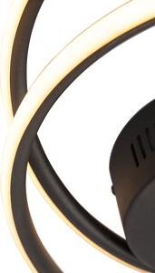 Designerska lampa sufitowa czarna z 3-stopniową regulacją ściemniania LED - Rowan Oswietlenie wewnetrzne