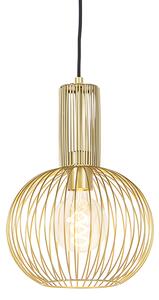 Designerska lampa wisząca złota - Wire Whisk Oswietlenie wewnetrzne