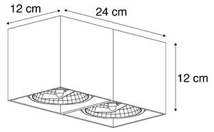 Punktowy prostokątny 2-jasnoszary, w tym 2 x G9 - pudełko Oswietlenie wewnetrzne