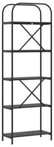 Półka na książki czarny dąb 60 x 30 x 183 cm