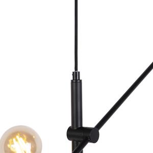 Industrialna lampa wisząca czarno-mosiężna 78 cm 6 świateł - Sydney Oswietlenie wewnetrzne