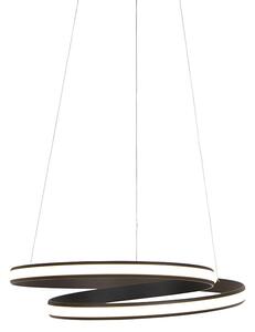 Designerska lampa wisząca czarna 55 cm z diodami LED - Rowan Oswietlenie wewnetrzne
