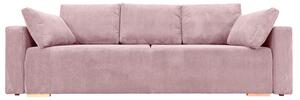 Sofa ESPANIA RÓŻOWA z funkcją spania, pojemnik na pościel