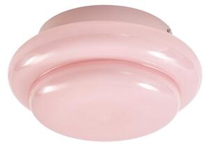 Lampy sufitowe Lucande, Leilani, ściemnialny, pudrowy róż, salon, szkło, design