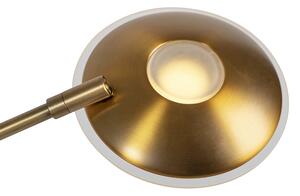 Brązowa lampa podłogowa z diodą LED z ramieniem do czytania - Ibiza Oswietlenie wewnetrzne