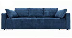 Sofa ESPANIA BŁĘKITNA z funkcją spania, pojemnik na pościel