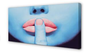 Obraz na płótnie Kobieta neonowe usta