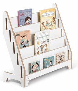 Biblioteczka Montessori dla dzieci MIA L biały bok
