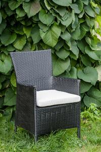 Krzesło ogrodowe z czarnego technorattanu