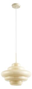 Lampa Wisząca Lucande, Leilani, ściemnialny, żółty, salon, szkło, design